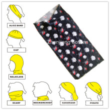 Custom Made Skull Printed Headwrap Multifunctional Biker Headband Head Scarf